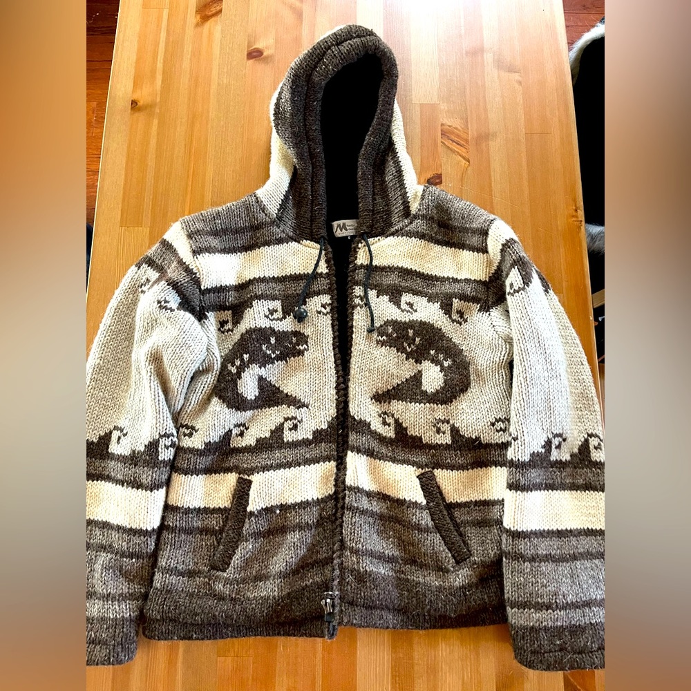 Wool sweater/coat zipup 🤎 Size Medium-Large